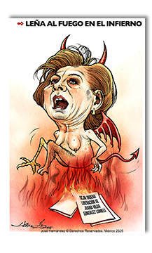 Le&ntilde;a al fuego en el infierno